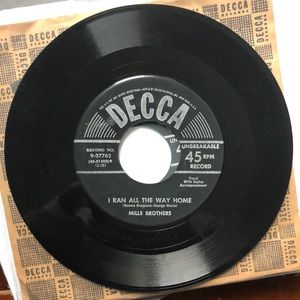 Mills Brothers I Ran All The Way Home Vinyl 45 Record